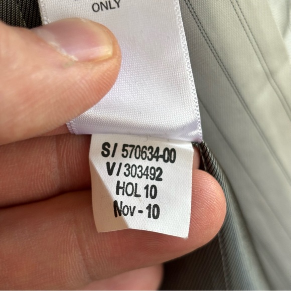 Banana Republic Factory Deep Navy Stripe Wool Blend 3 Button Sport Coat Mens 44L - Picture 8 of 10